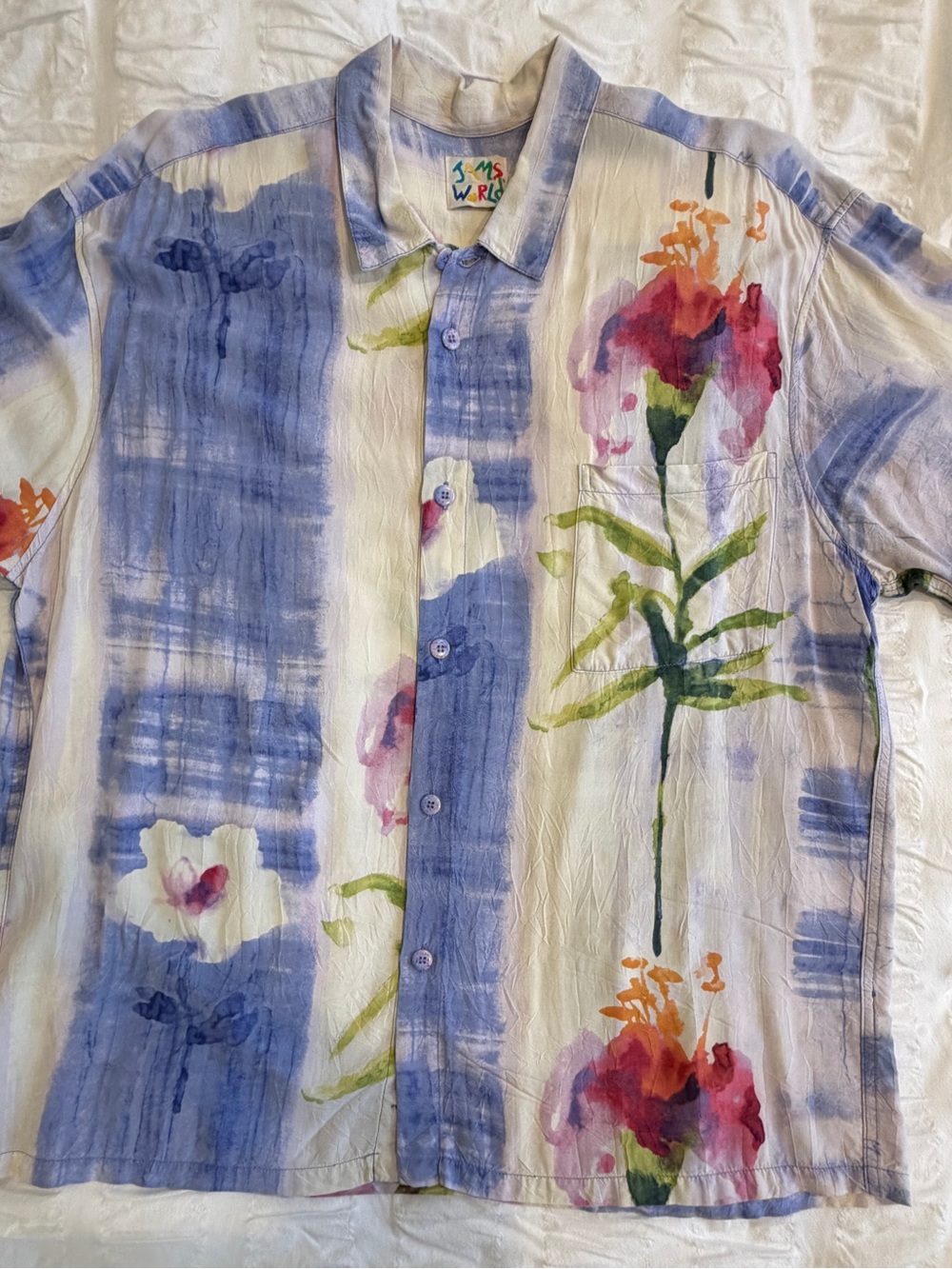 Jams World Men’s Hawaiian Aloha Short Sleeve Shirt, XL, “Arabella”, Great Cond. - Picture 2 of 6